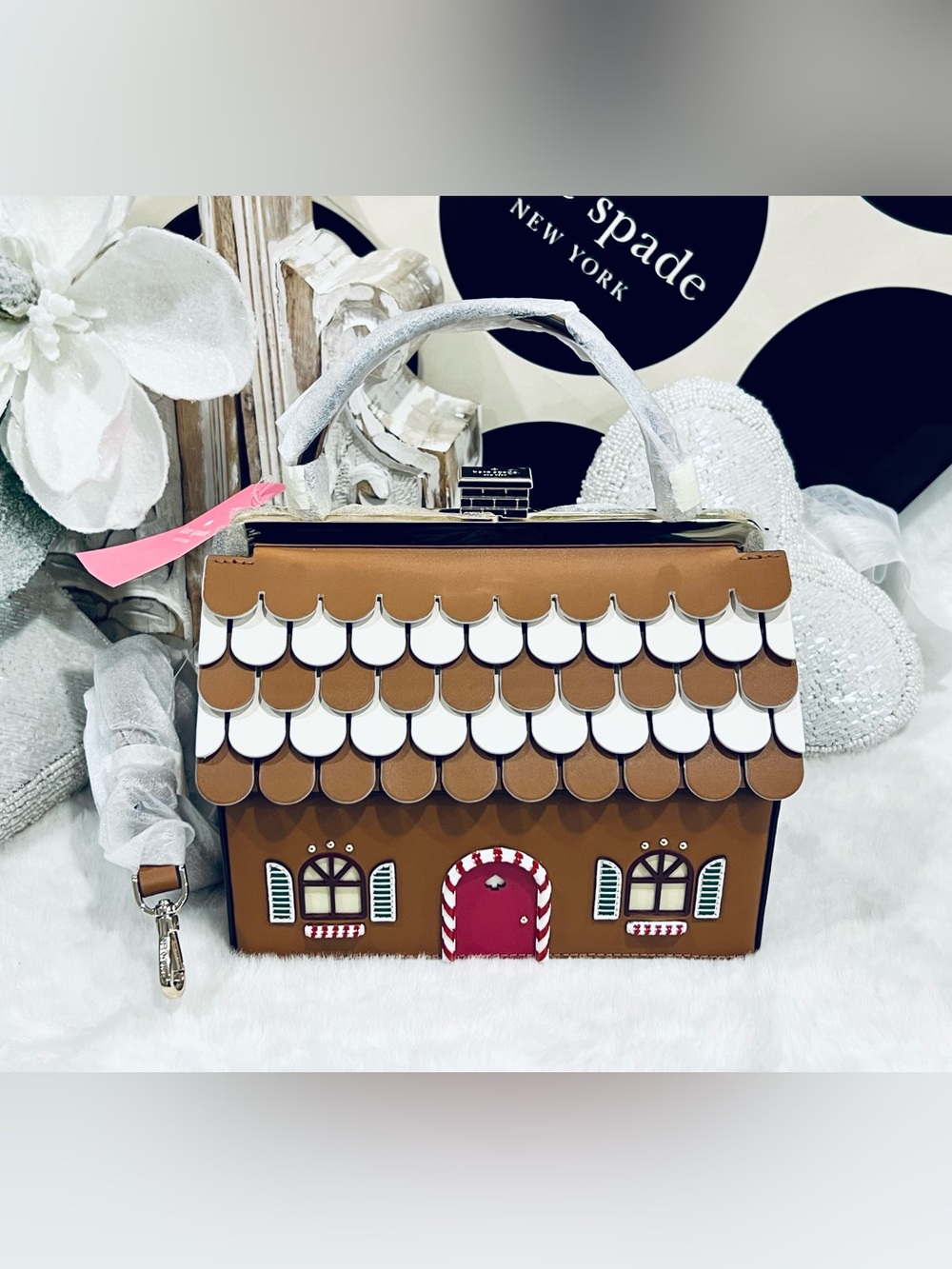 Kate Spade Gingerbread House bag collectible amazing holiday magic novelty NWT